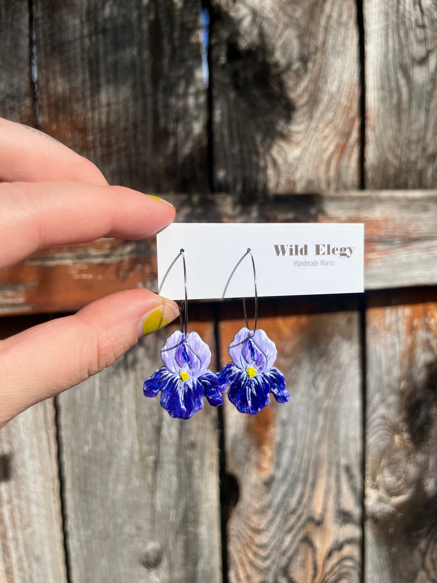 Dark Iris Earrings