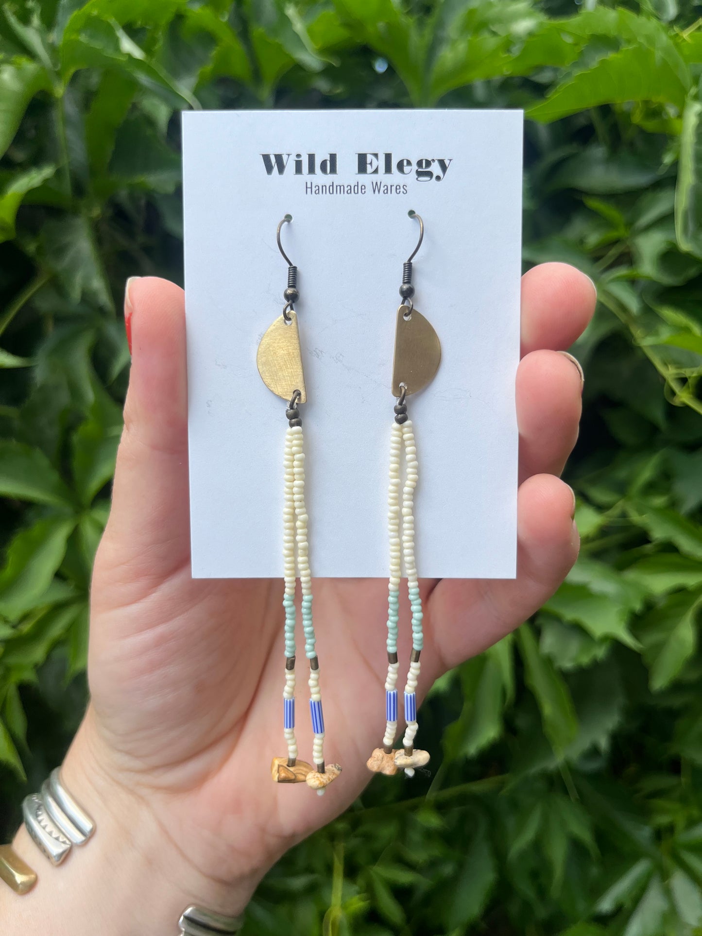 Half Moon Beaded Dangles