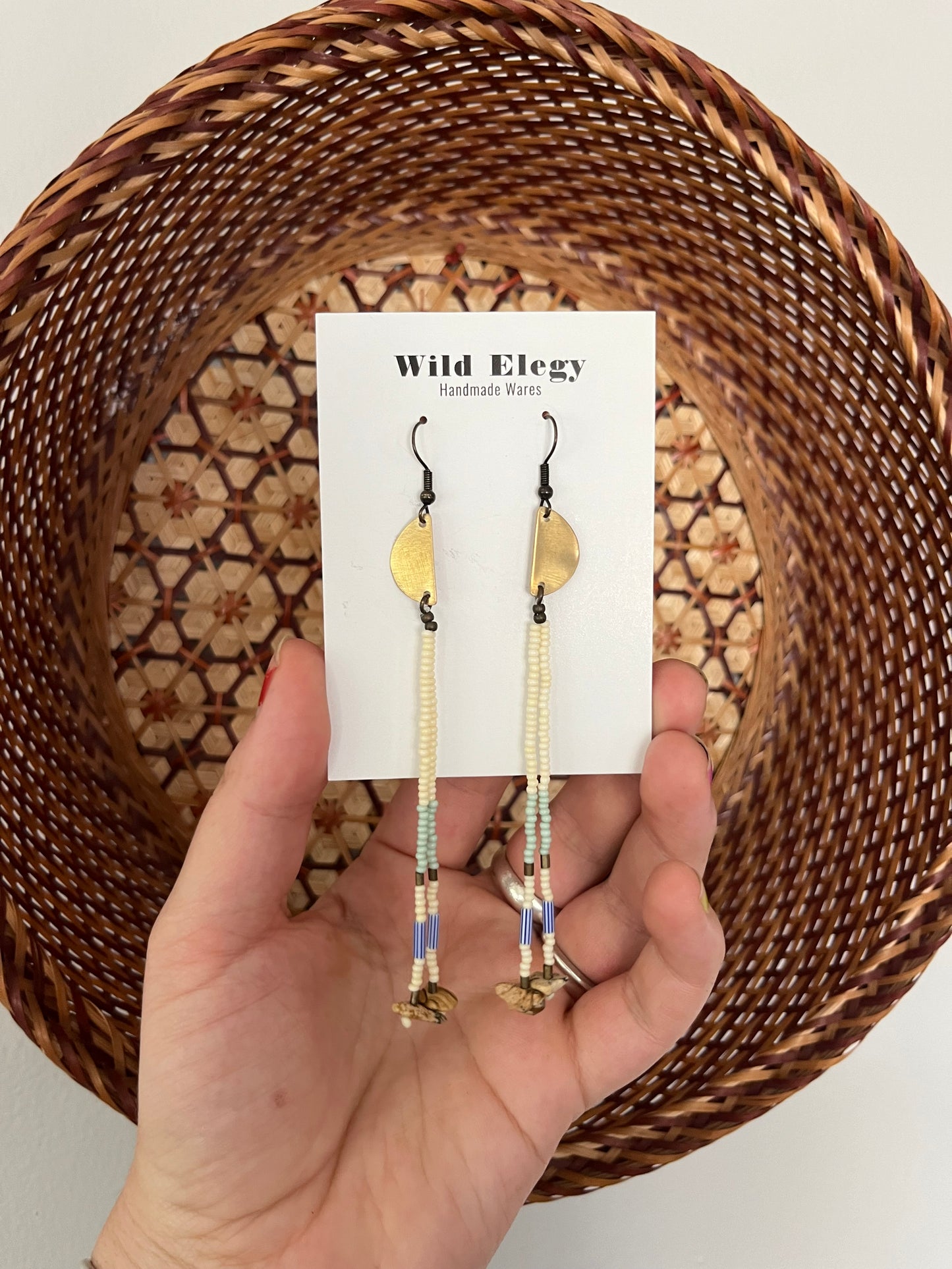 Half Moon Beaded Dangles