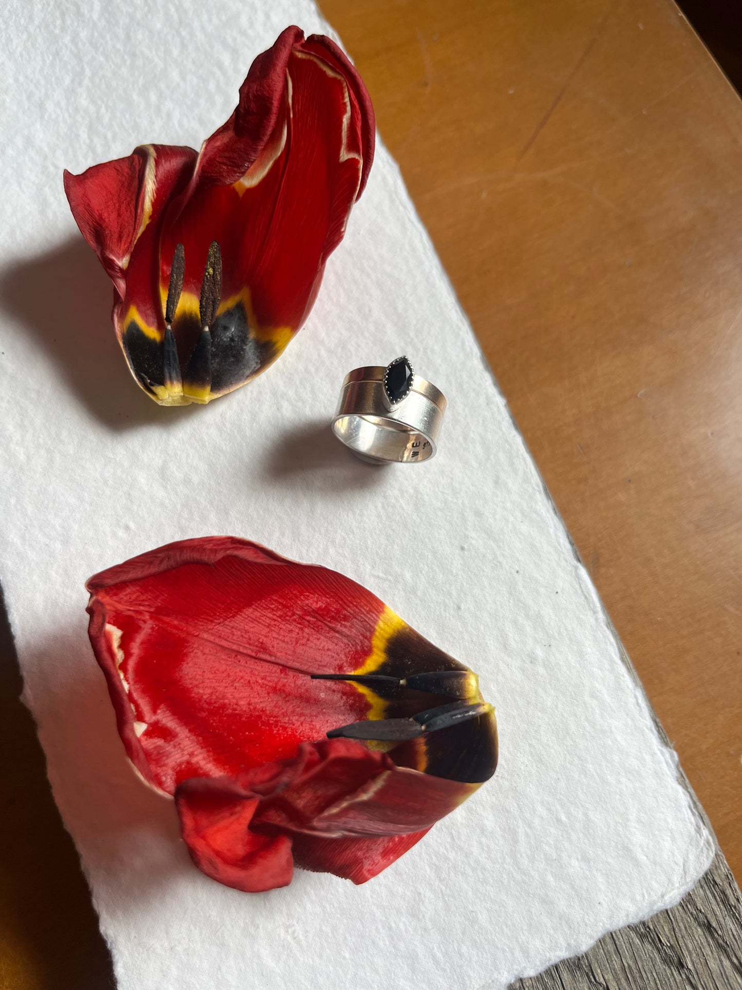 Onyx Double Banded Ring