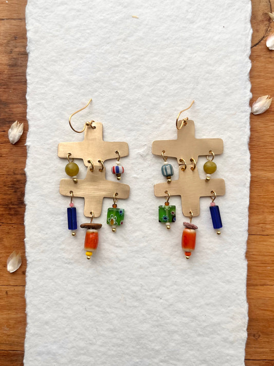 Grid North Earrings