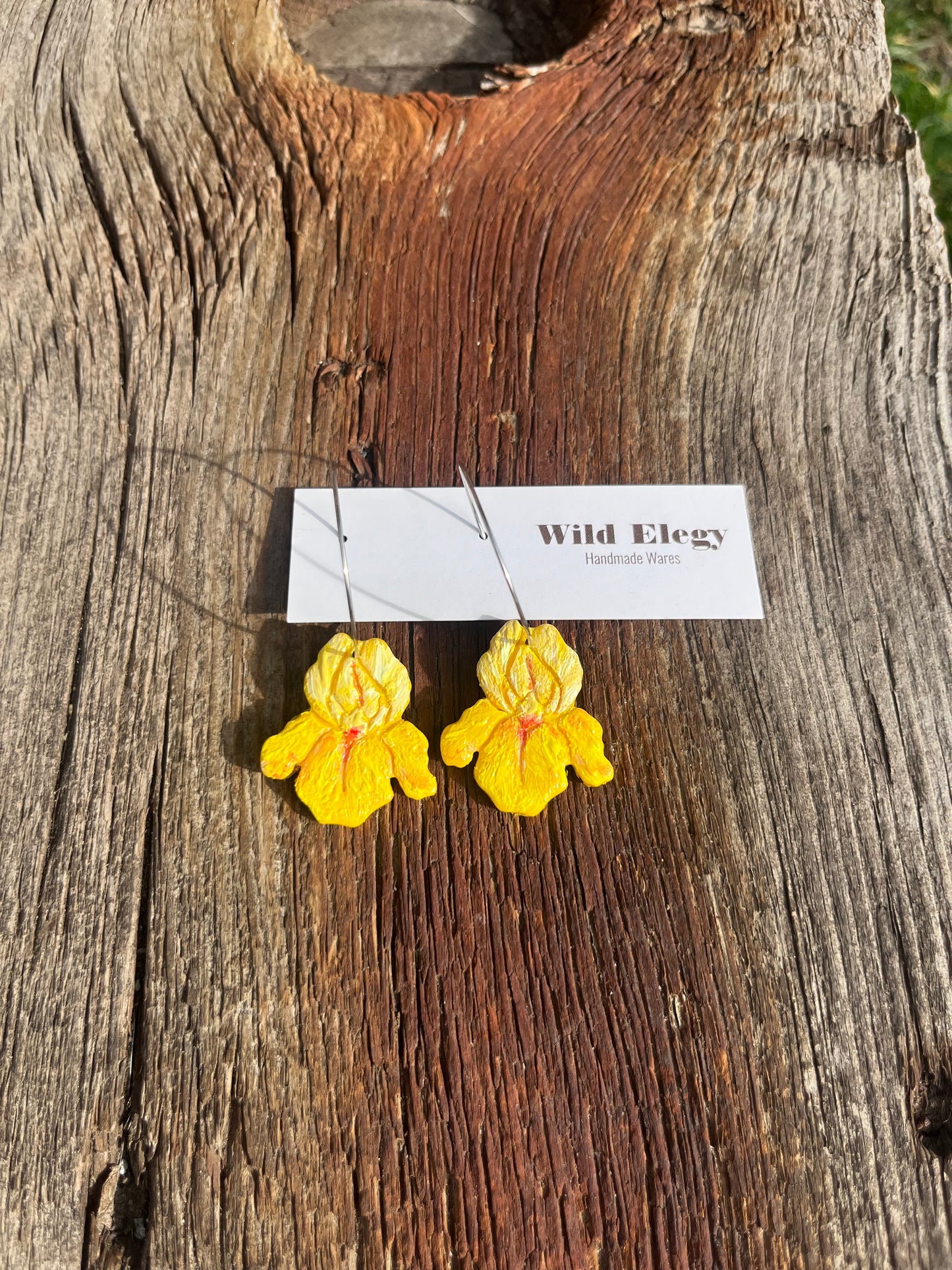 Yellow Iris Earrings