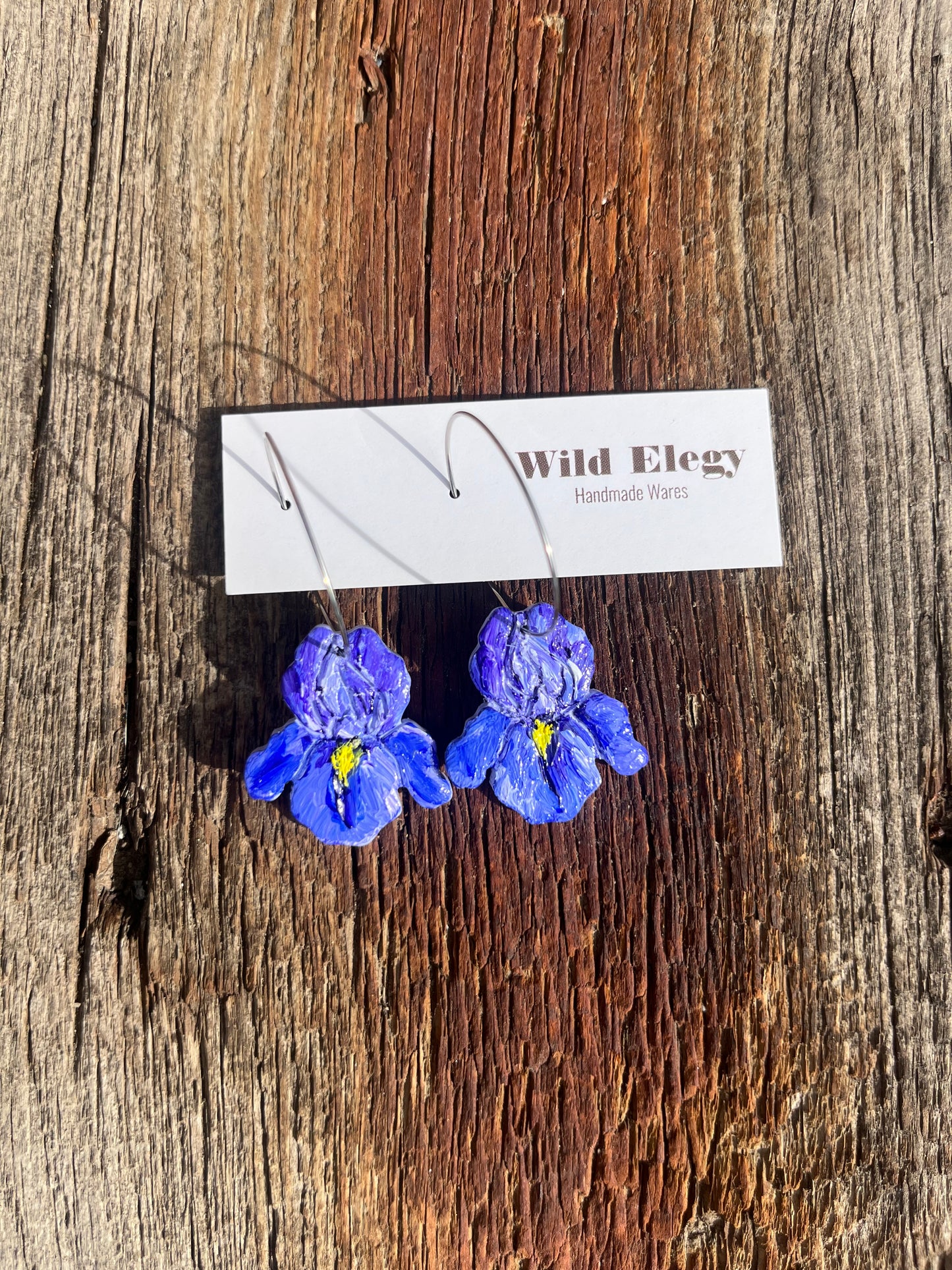 Purple Iris Earrings