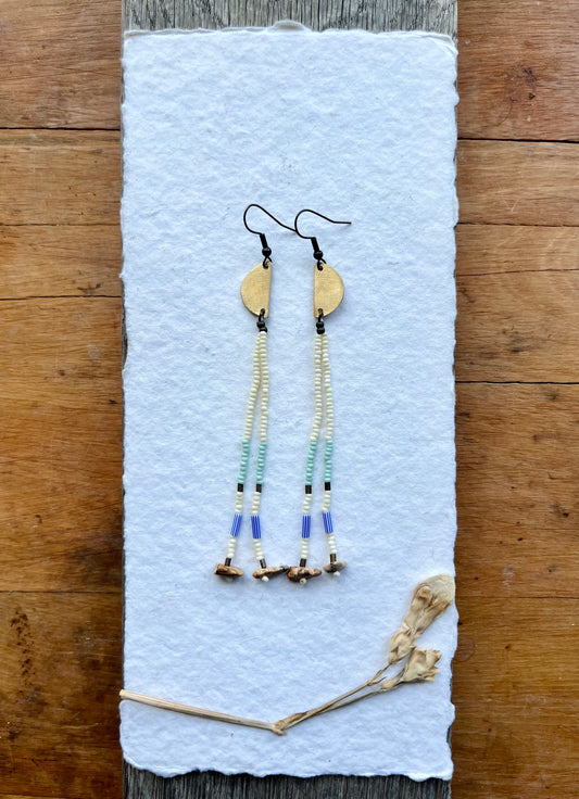 Half Moon Beaded Dangles