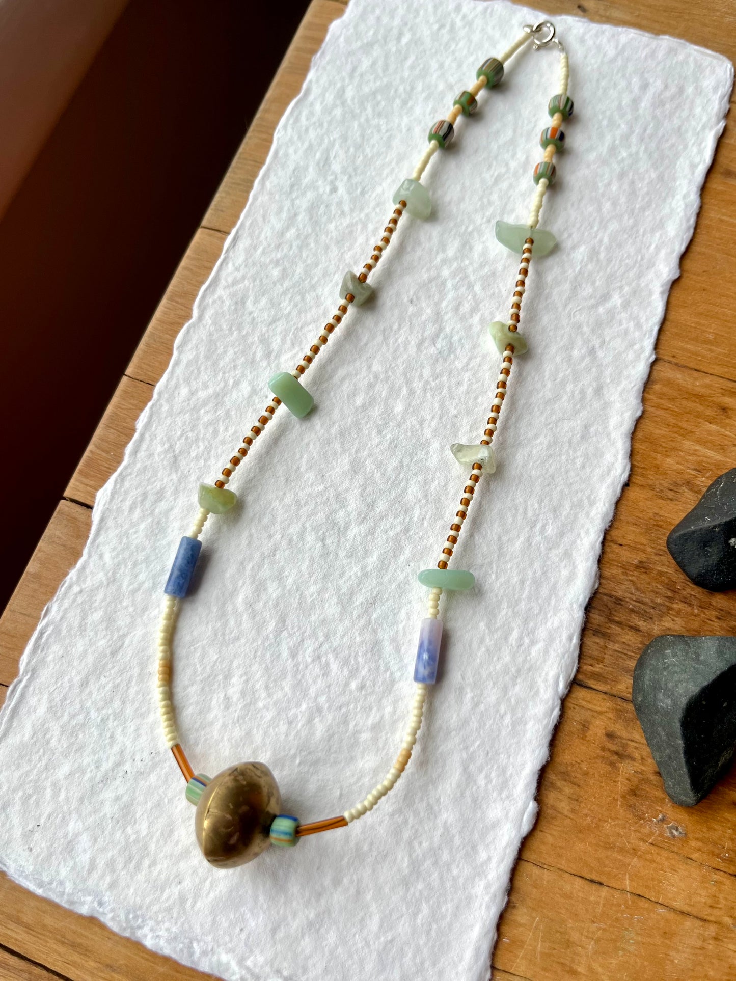 Bluebird Brass Choker Necklace