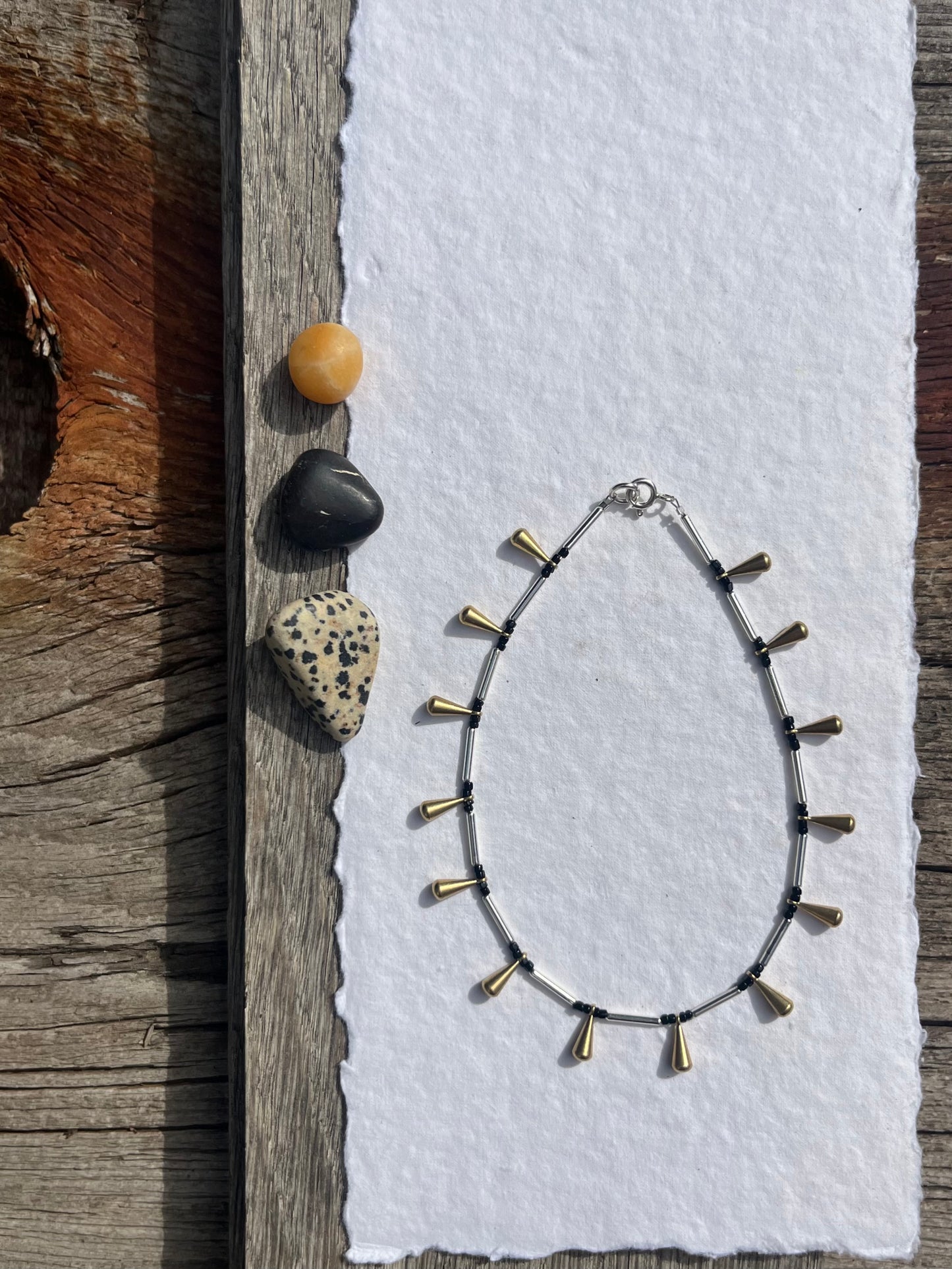 9 inch Back in Black Anklet