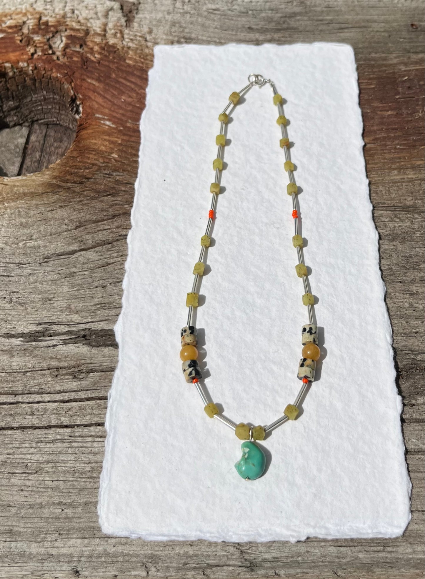Orange N Chartreuse Barbie Neckace