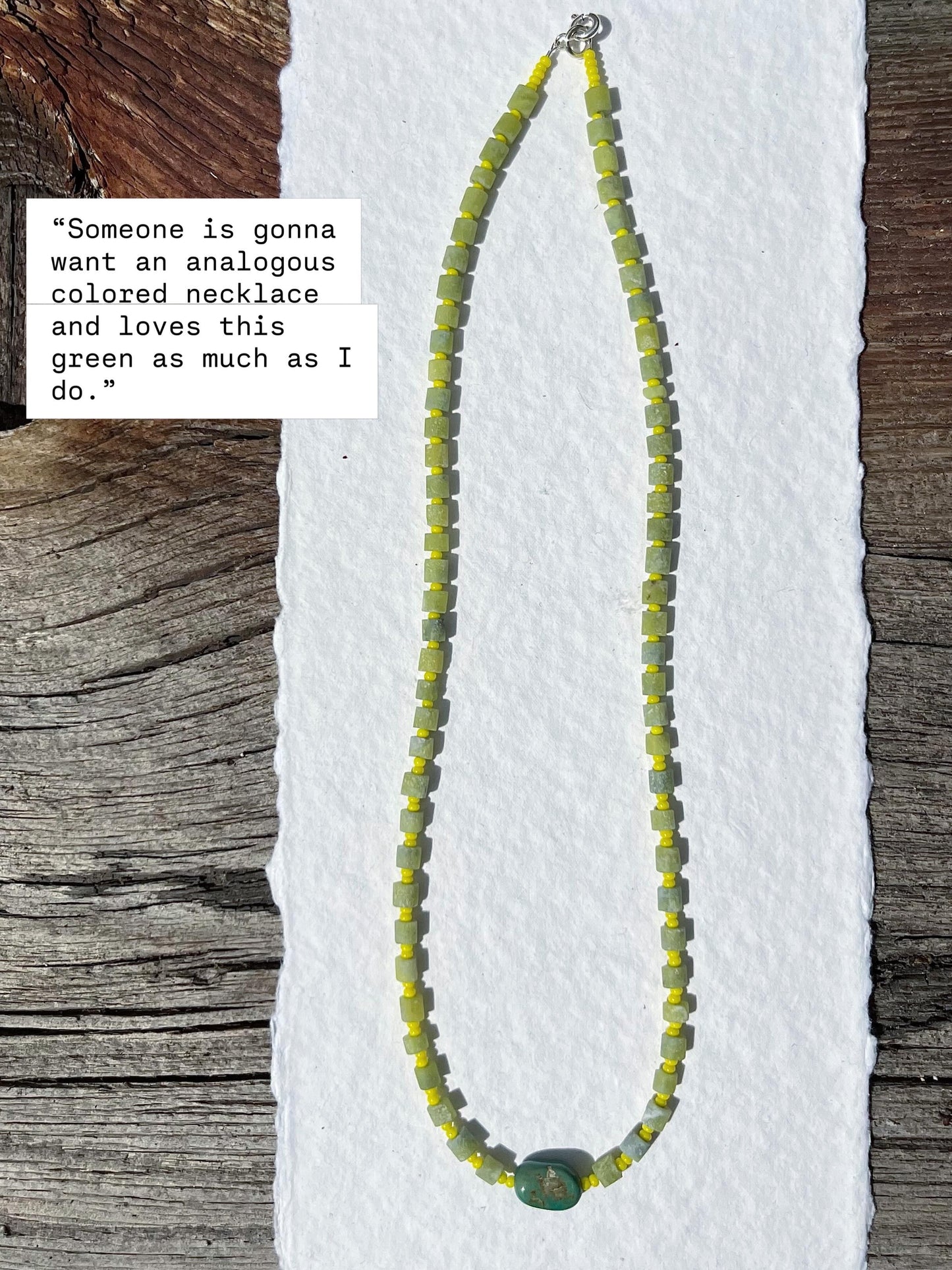 Go Green Babe Neckace