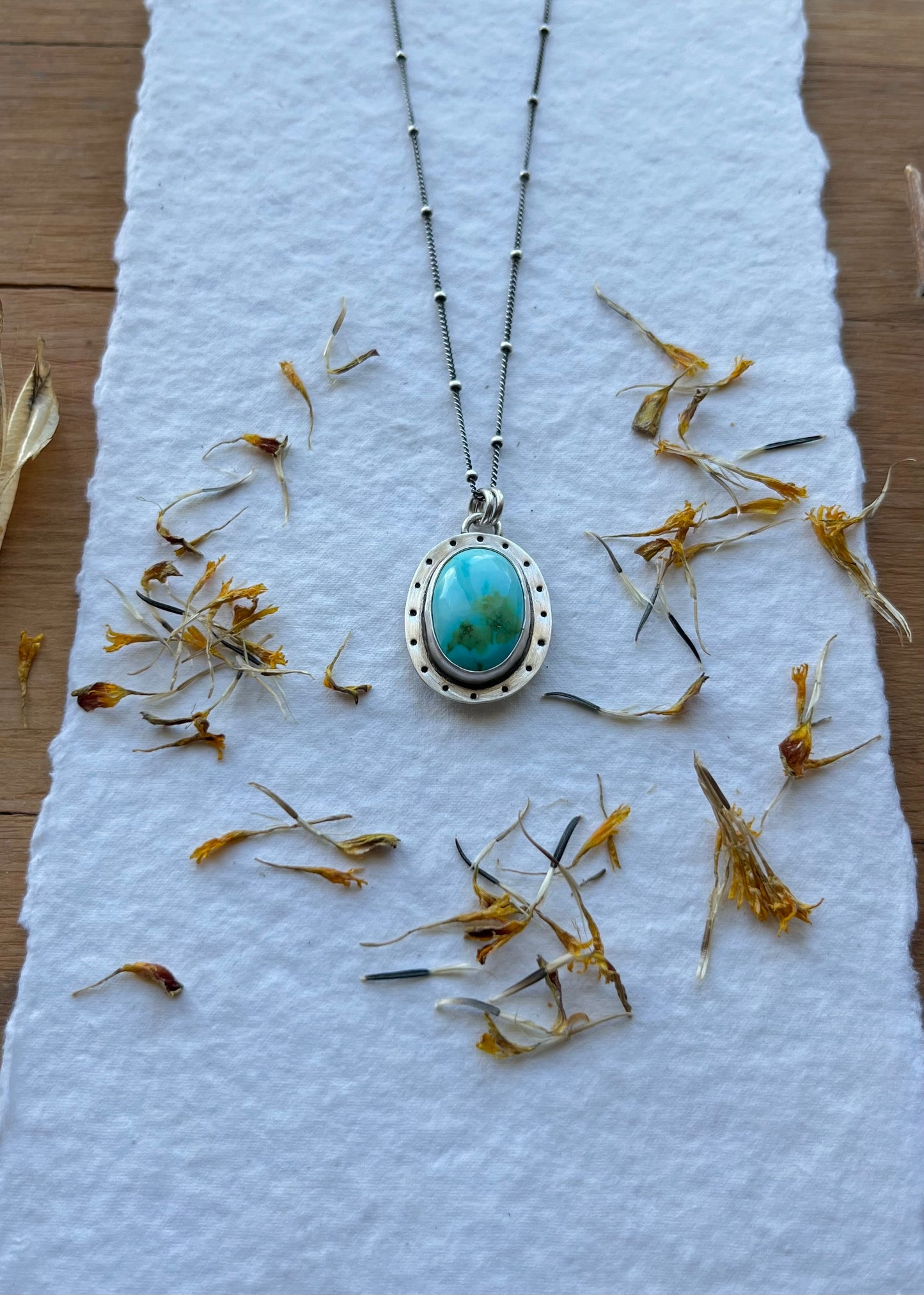 Blue Sky Medallion Necklace