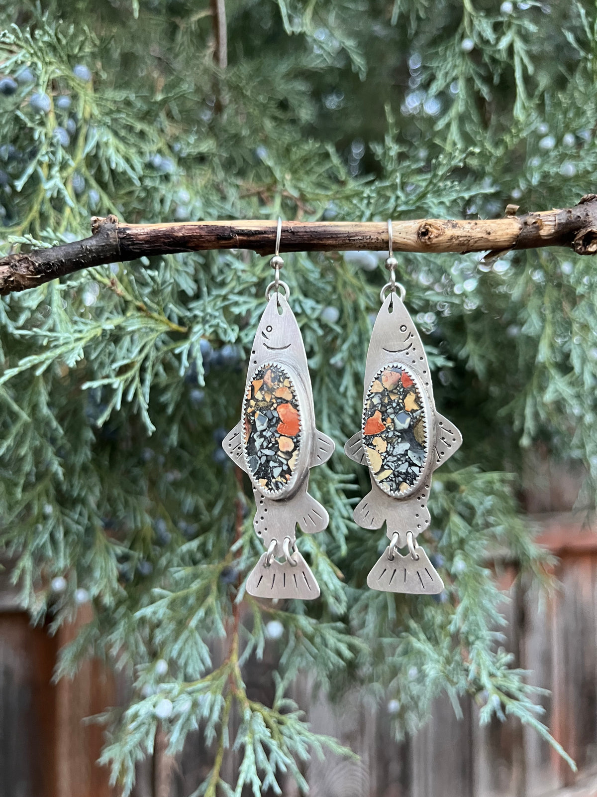 River Bed Trout Earrings