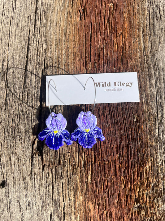 Lilac Iris Earrings