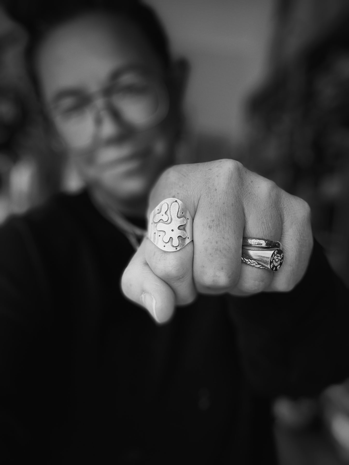 Doodle Saddle Band Ring