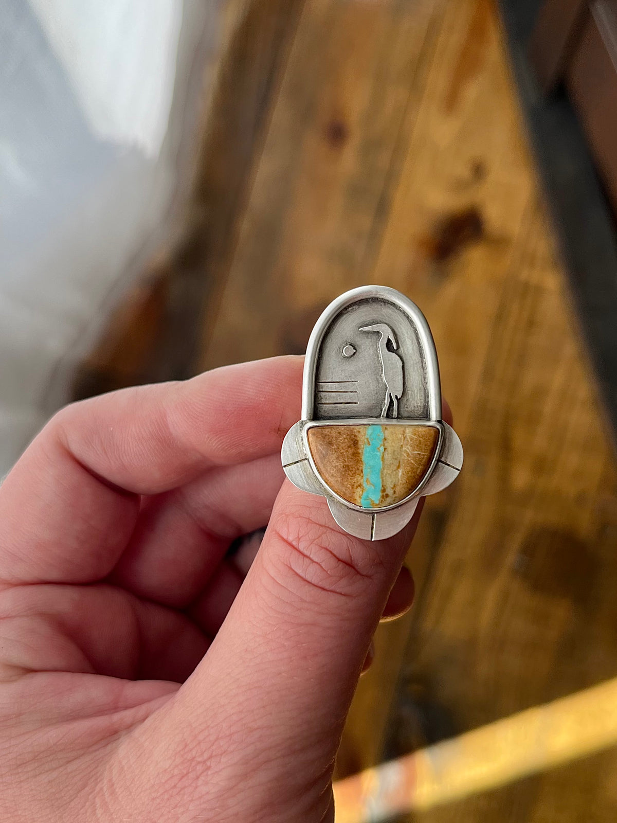 The Heron River Keeper Ring