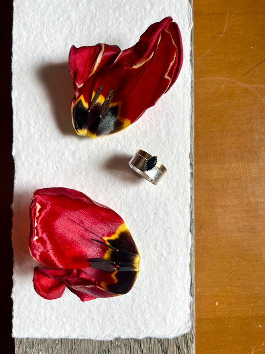 Onyx Double Banded Ring