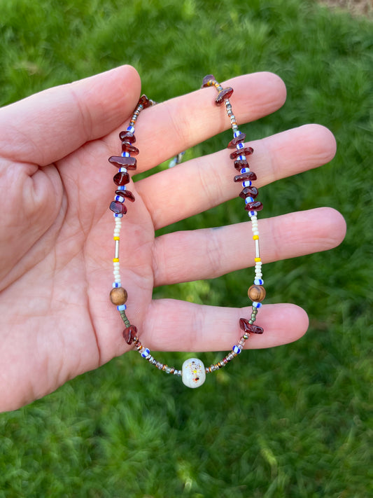 Garnet Fever Choker Necklace