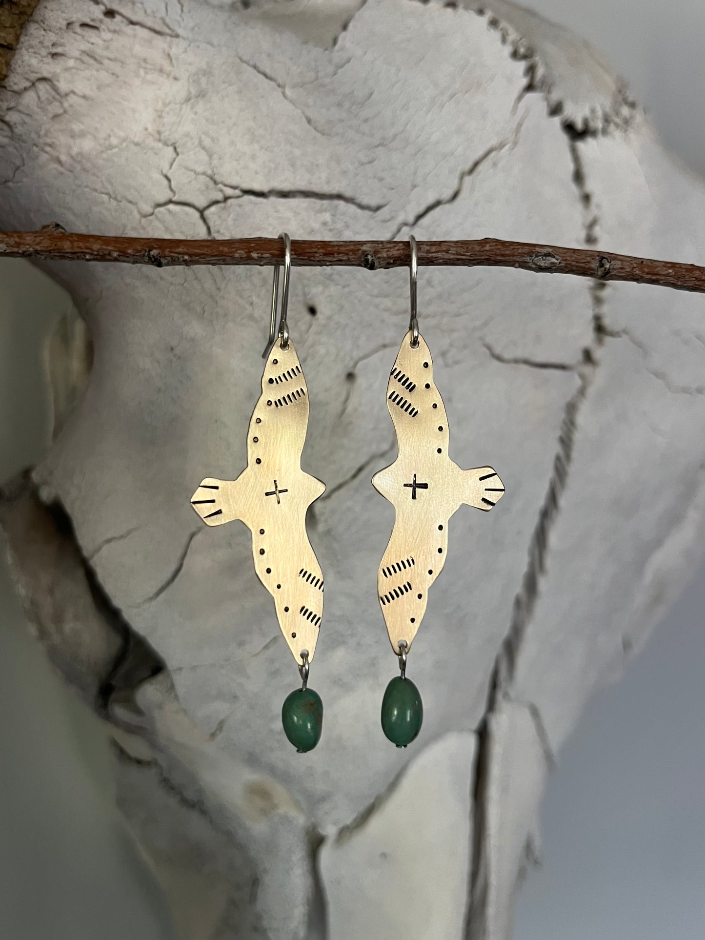 Skua Earrings with Turquoise