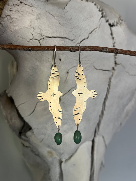 Skua Earrings with Turquoise