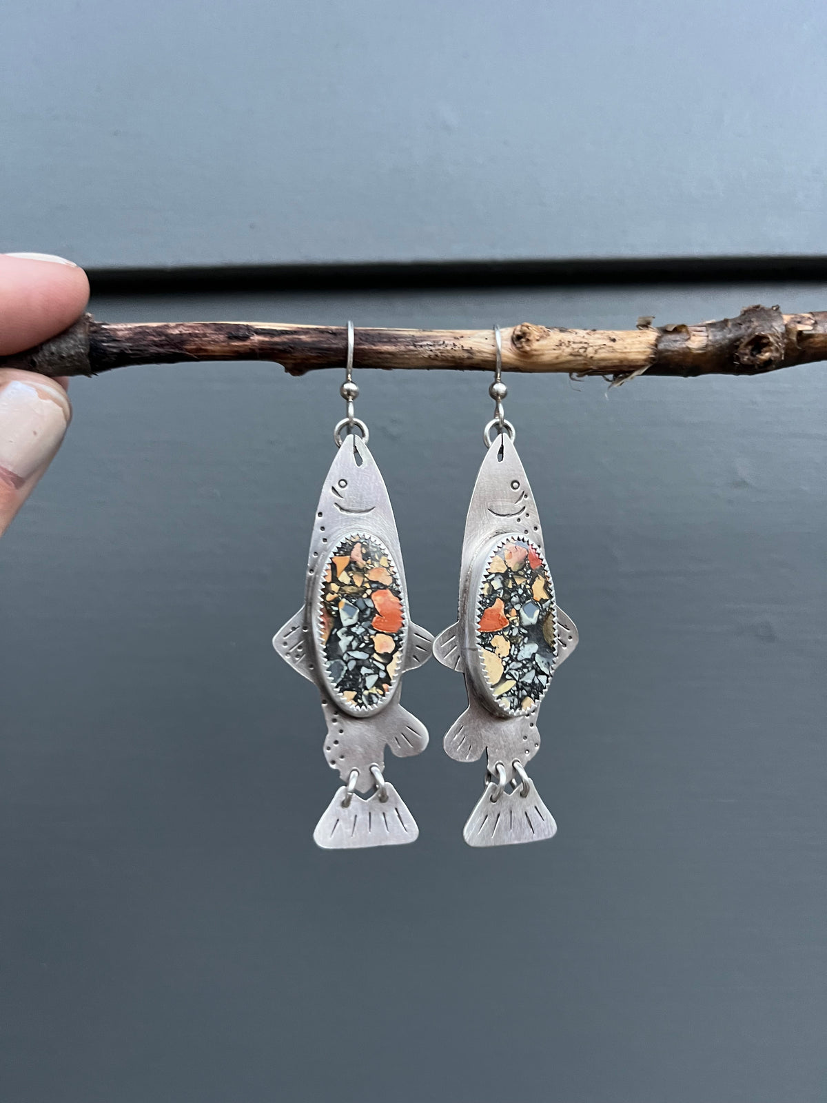 River Bed Trout Earrings
