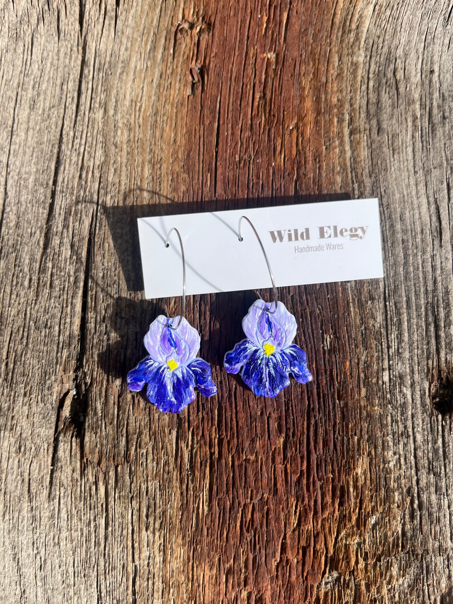 Dark Iris Earrings