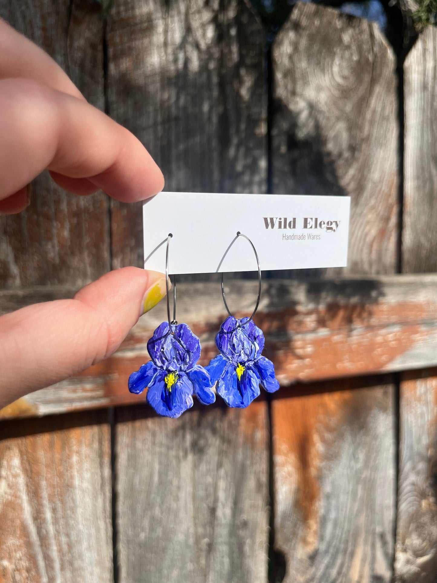 Purple Iris Earrings
