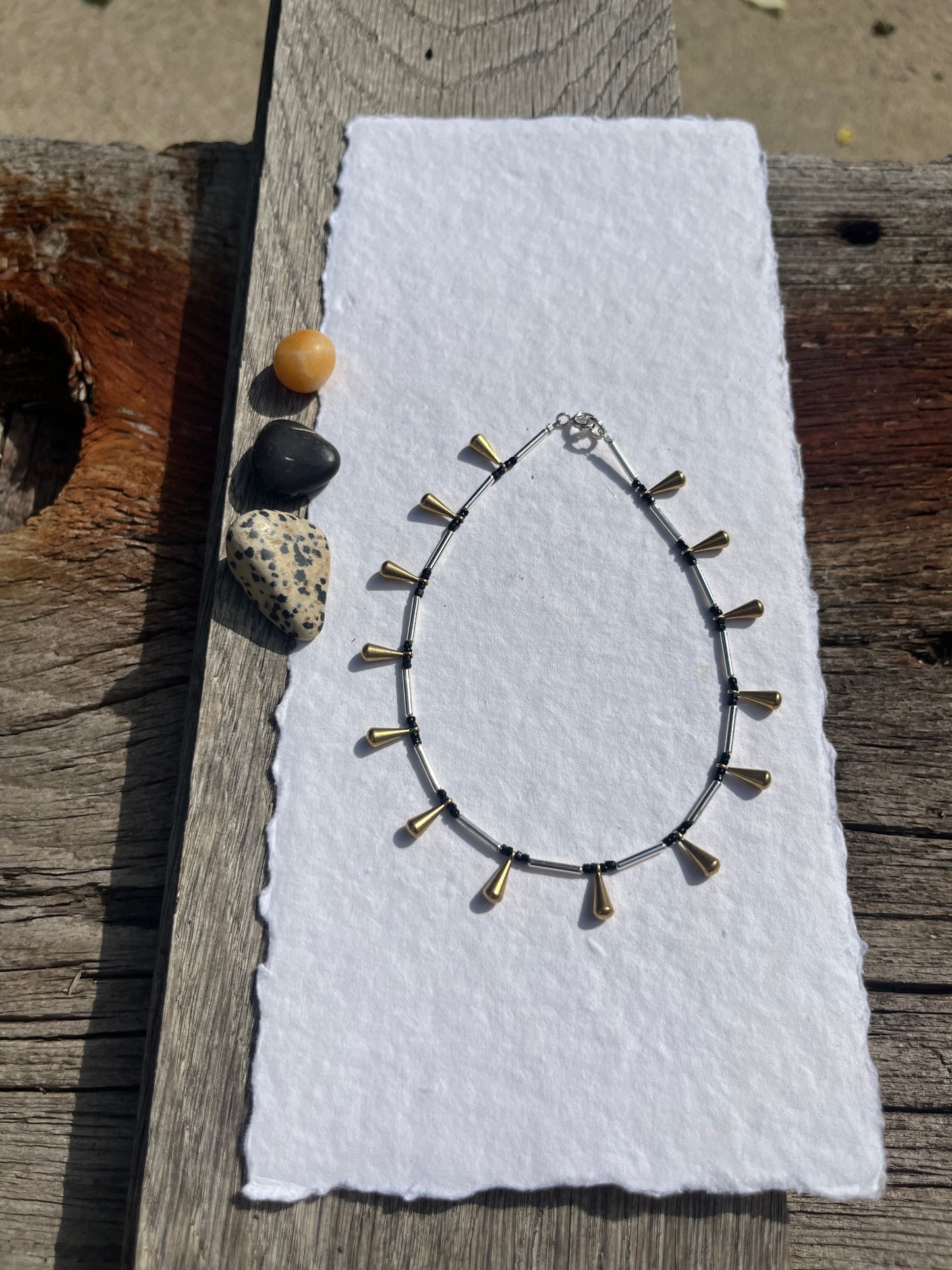 9 inch Back in Black Anklet