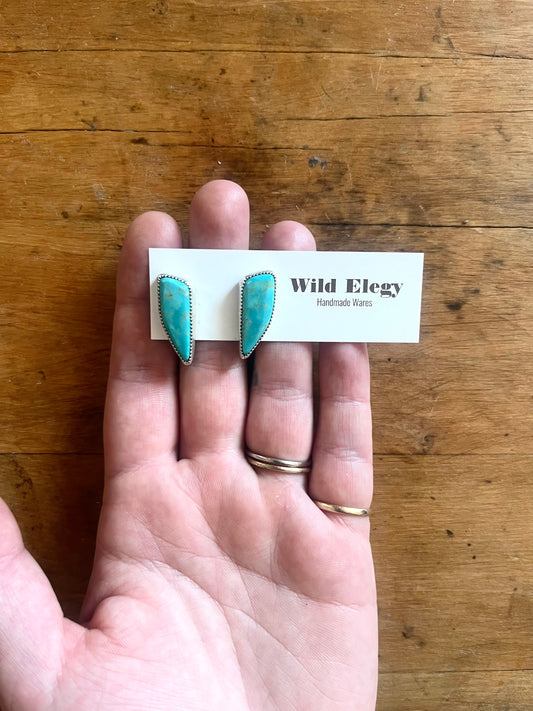 Tooth Turquoise Studs