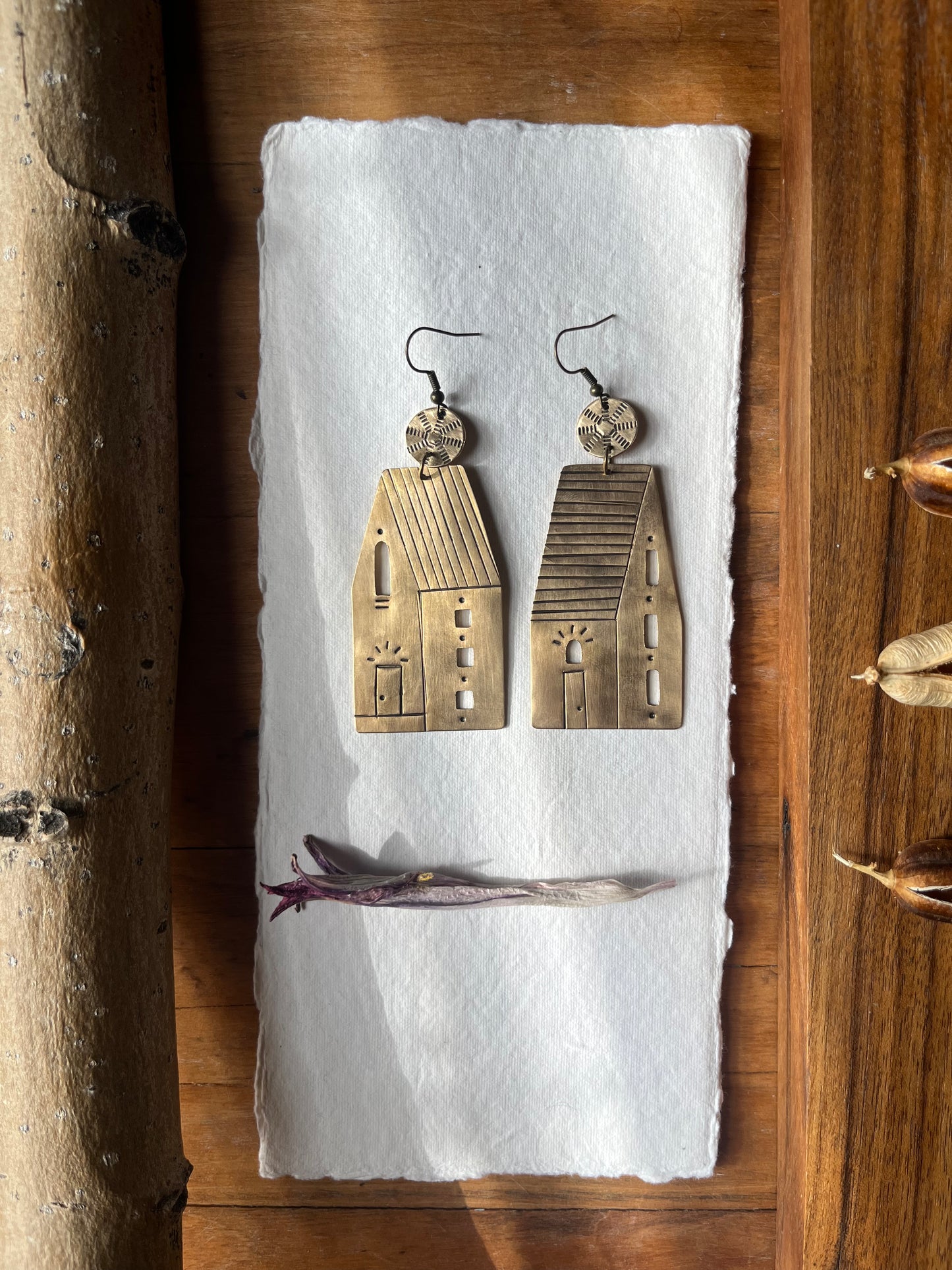 Home Earrings with Arched windows