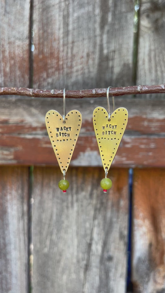 Wacky B Olive Earrings